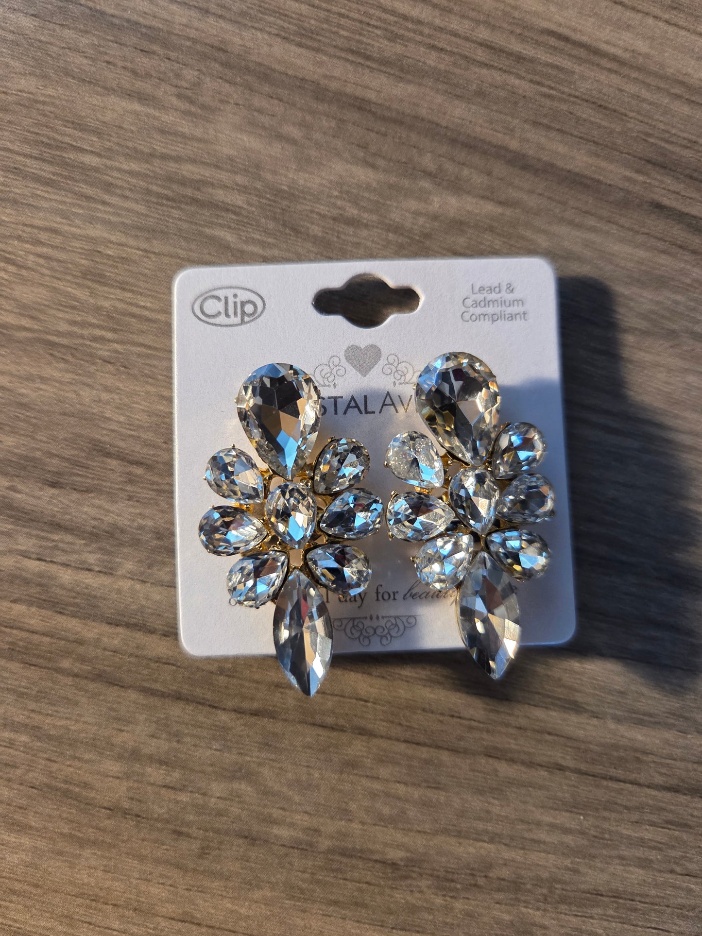 Crystal Statement Clip-On Earrings – Glamour Without Piercing