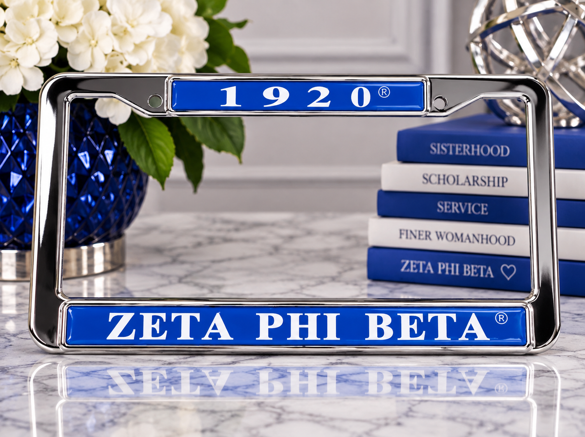 Zeta Phi Beta 1920 License Plate Frame