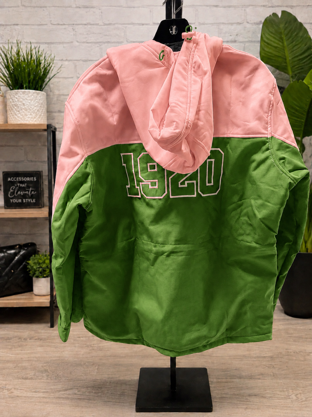 Alpha Kappa Alpha Pink & Green Hooded Jacket