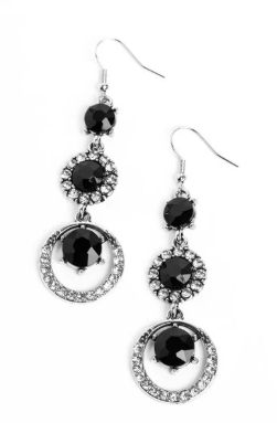 ENCHANTING EFFULGENCE BLACK EARRING