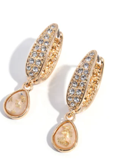 CHEERFUL CARE GOLD HOOP EARRING