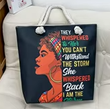 “I Am the Storm” Tote Bag with Rope Handles