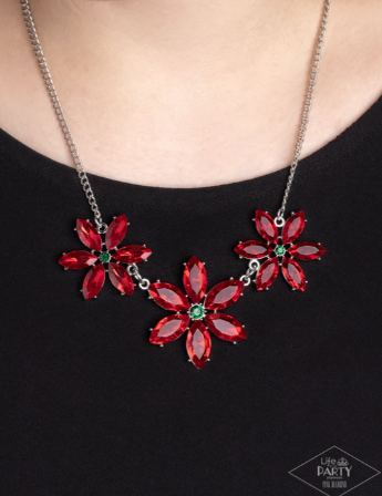 Meadow Muse Red and Green Necklace