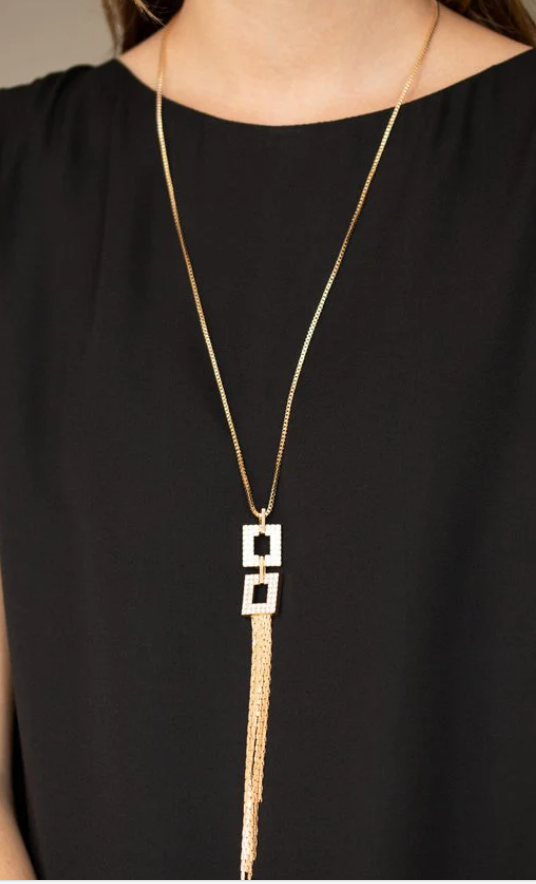 TIMES SQUARE STUNNER GOLD NECKLACE