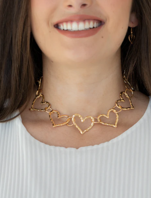 VINTAGELY VALENTINE GOLD CHOKER