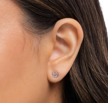 ALL MY AFFECTION PINK POST EARRING