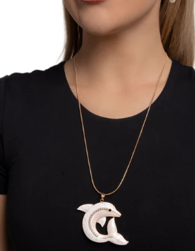 DOLPHIN DIVE GOLD NECKLACE