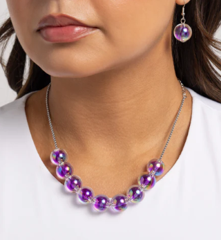 IRIDESCENT IDENTITY PURPLE NECKLACE