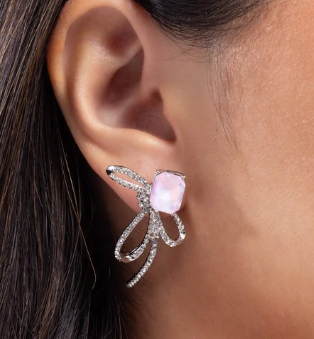 POSITIVELY RADIANT PINK POST EARRING