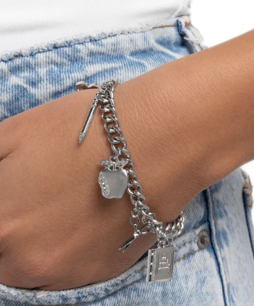 SCHOOL IS IN SESSION SILVER BRACELET