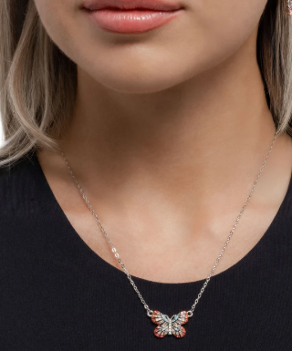 GLIDING GLAM ORANGE NECKLACE
