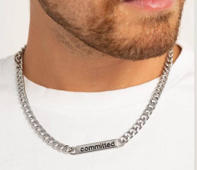 FULLY COMMITTED SILVER NECKLACE