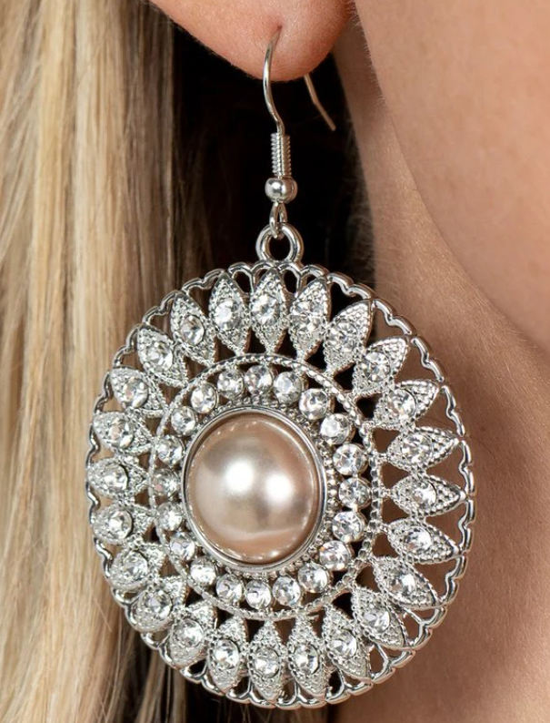 GLORIFIED GLITZ BROWN EARRING