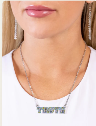 Truth Trinket Blue Necklace