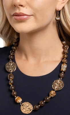 Contemplative Chic Brown Necklace