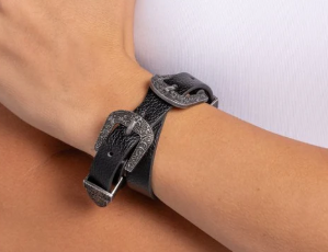 Buckle Town Black Bracelet
