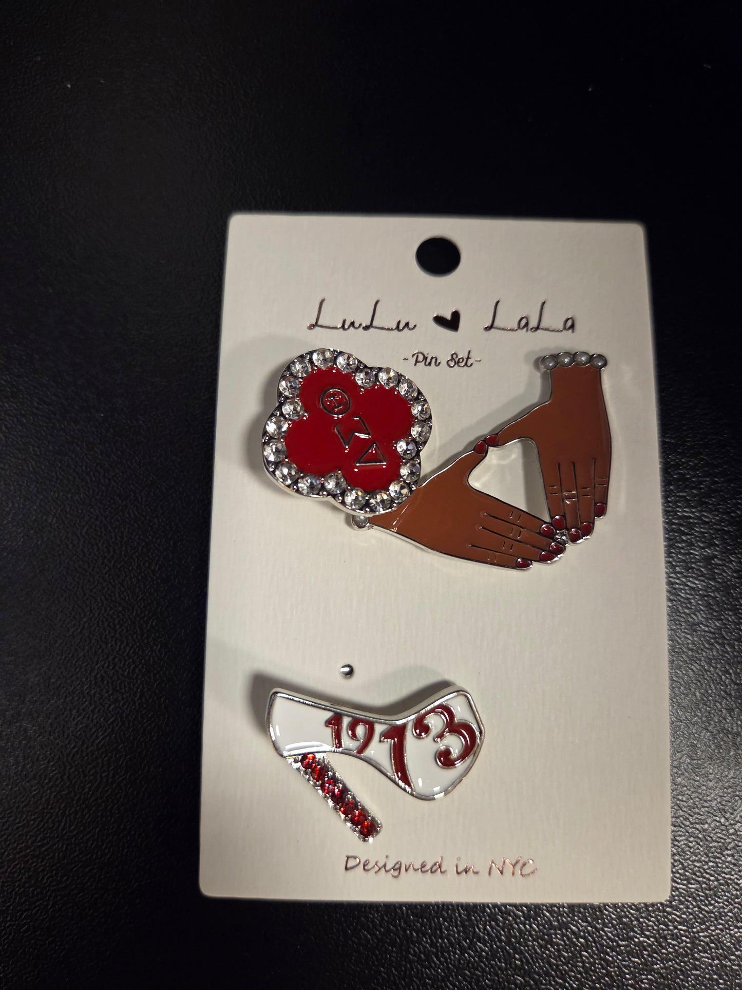 Delta Sigma Theta Rhinestone Pin Set