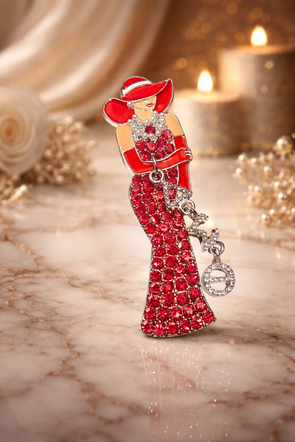 Delta Sigma Theta–inspired statement brooch