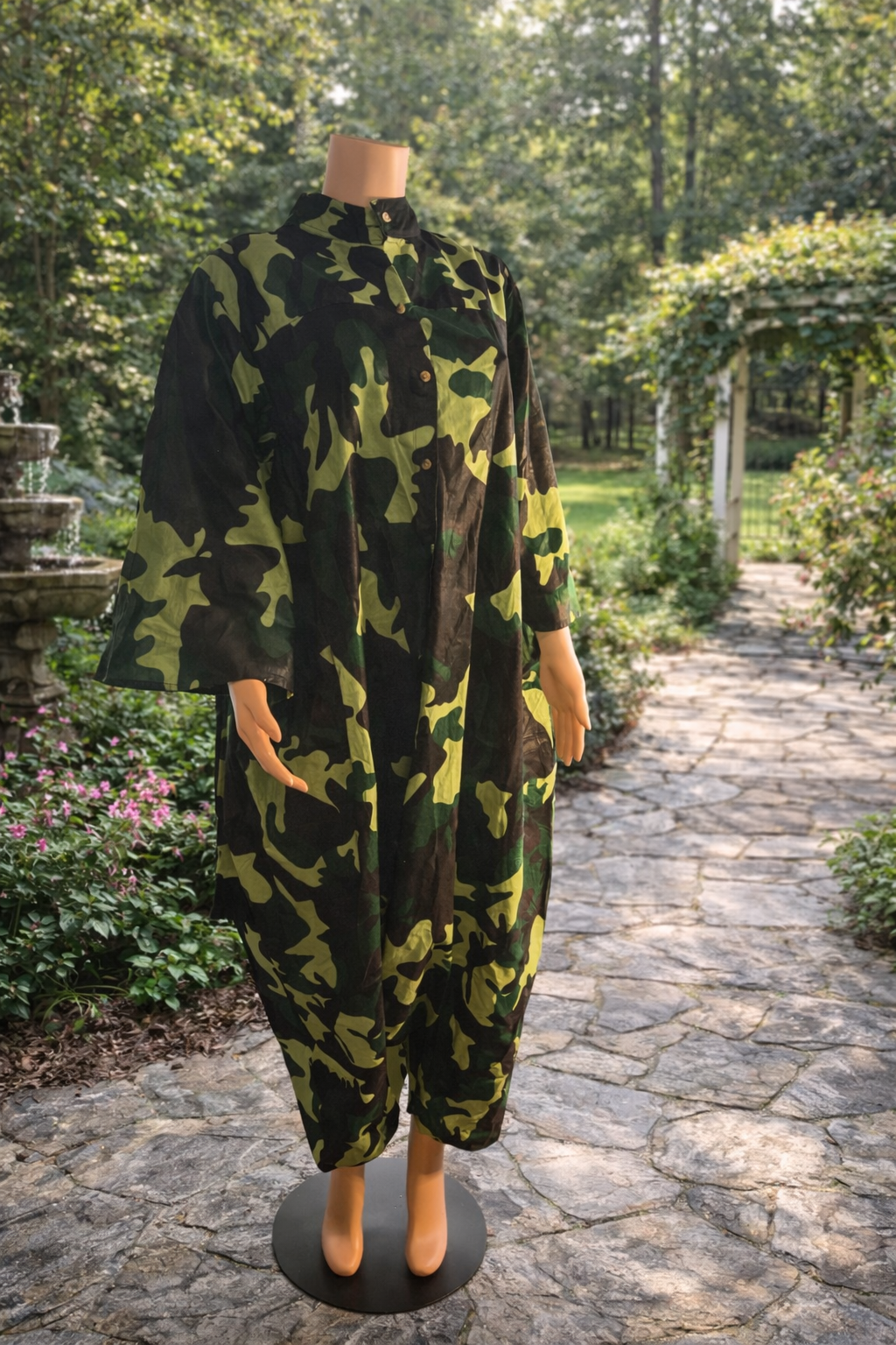 Convertible Camo Zip-Off Dress & Jumpsuit
