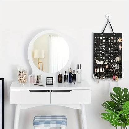 Felt Hanging Jewelry Organizer - Foldable Storage Bag