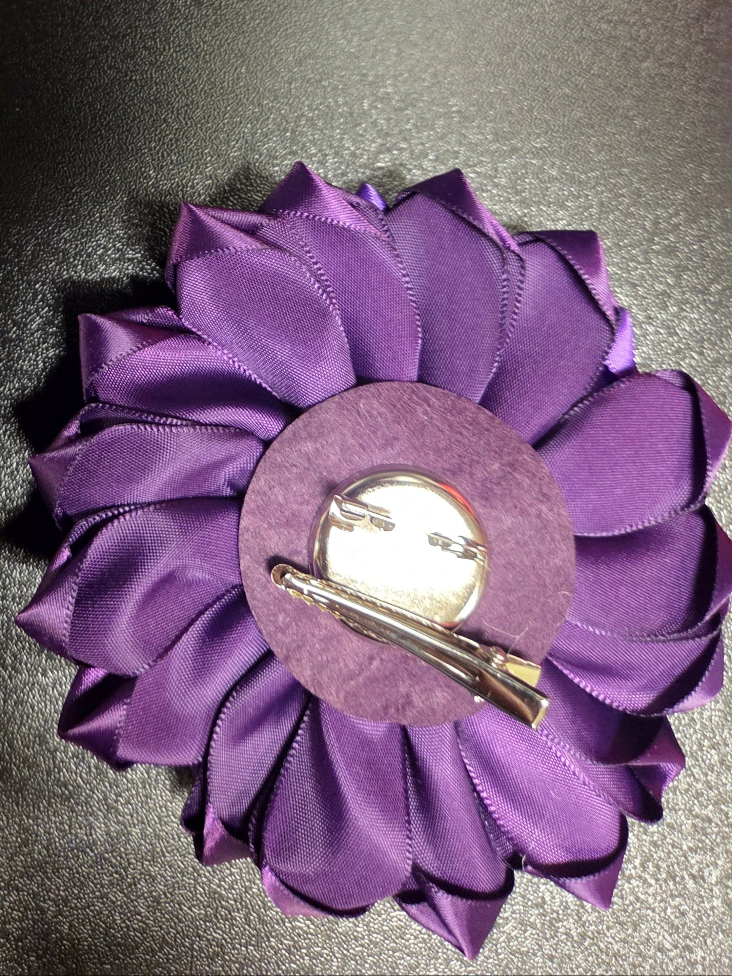 Lavender Dreams Satin Flower Brooch