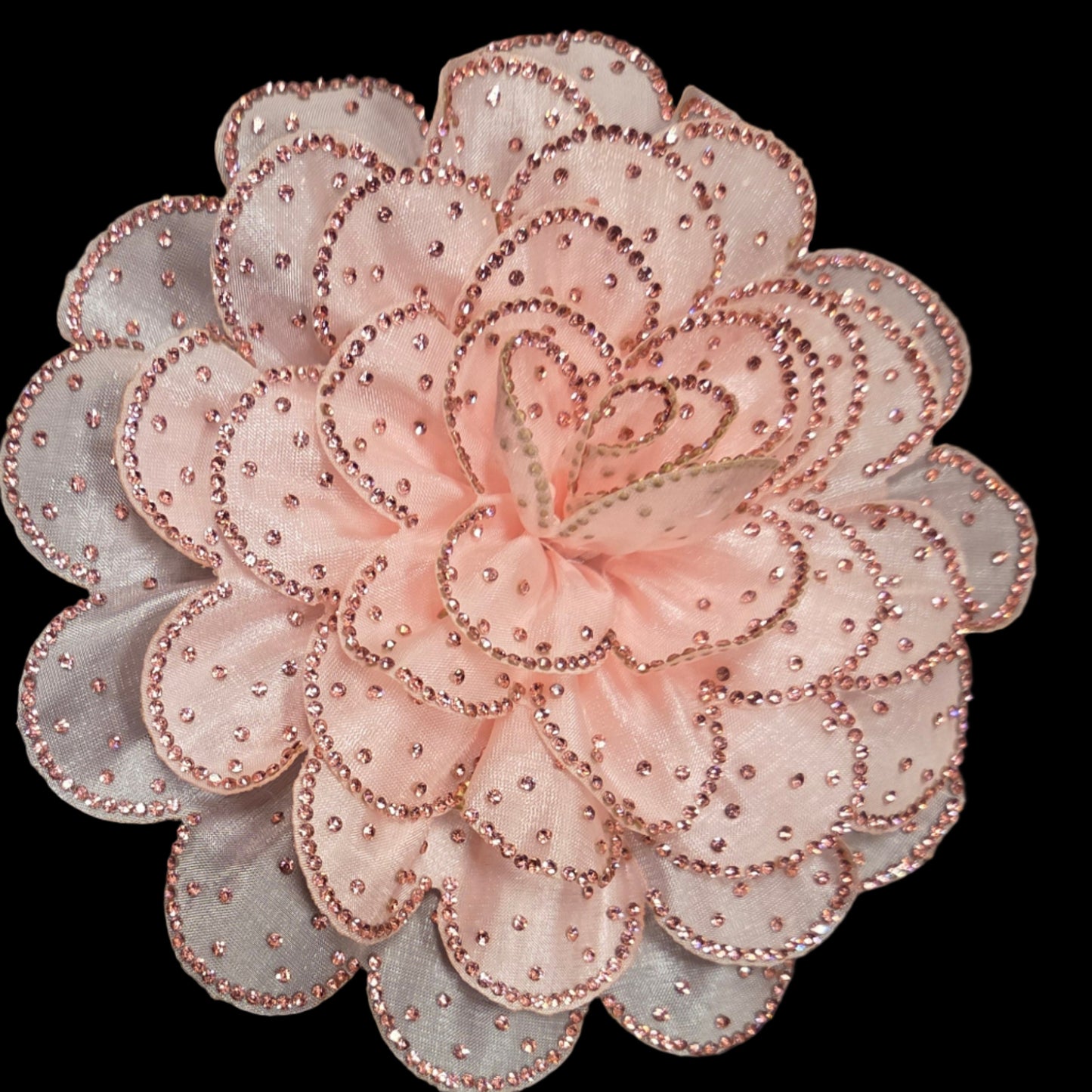 Soft Pink Fabric Flower Brooch