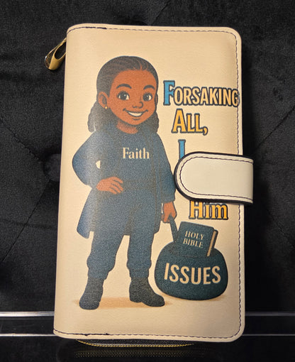 Faith & Inspiration 12 Card Holder Zip Wallet – “Forsaking All, I Trust Him” Edition