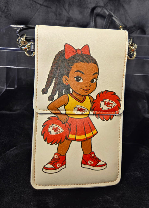 Kansas City Chiefs Cheerleader Phone Holder Crossbody