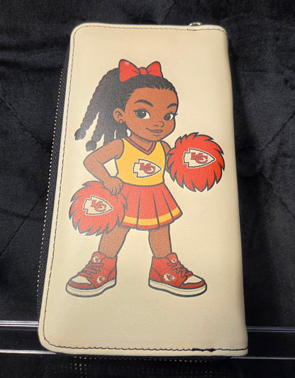 Kansas City Chiefs Cheerleader Zip  6 Card Wallet