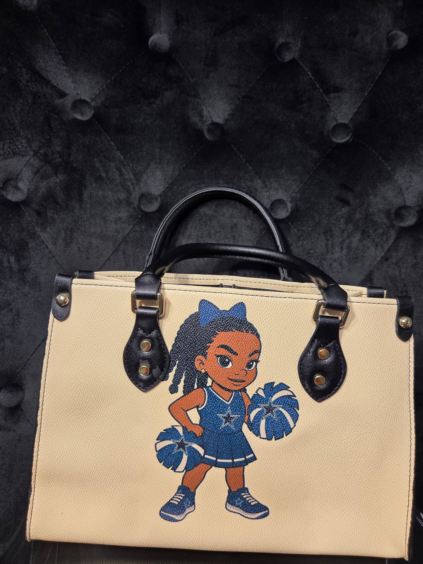 Game Day Cheer Handbag – Blue & White Spirit Edition Cowboys Inspired