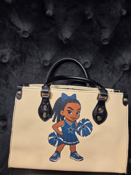 Game Day Cheer Handbag – Blue & White Spirit Edition Cowboys Inspired