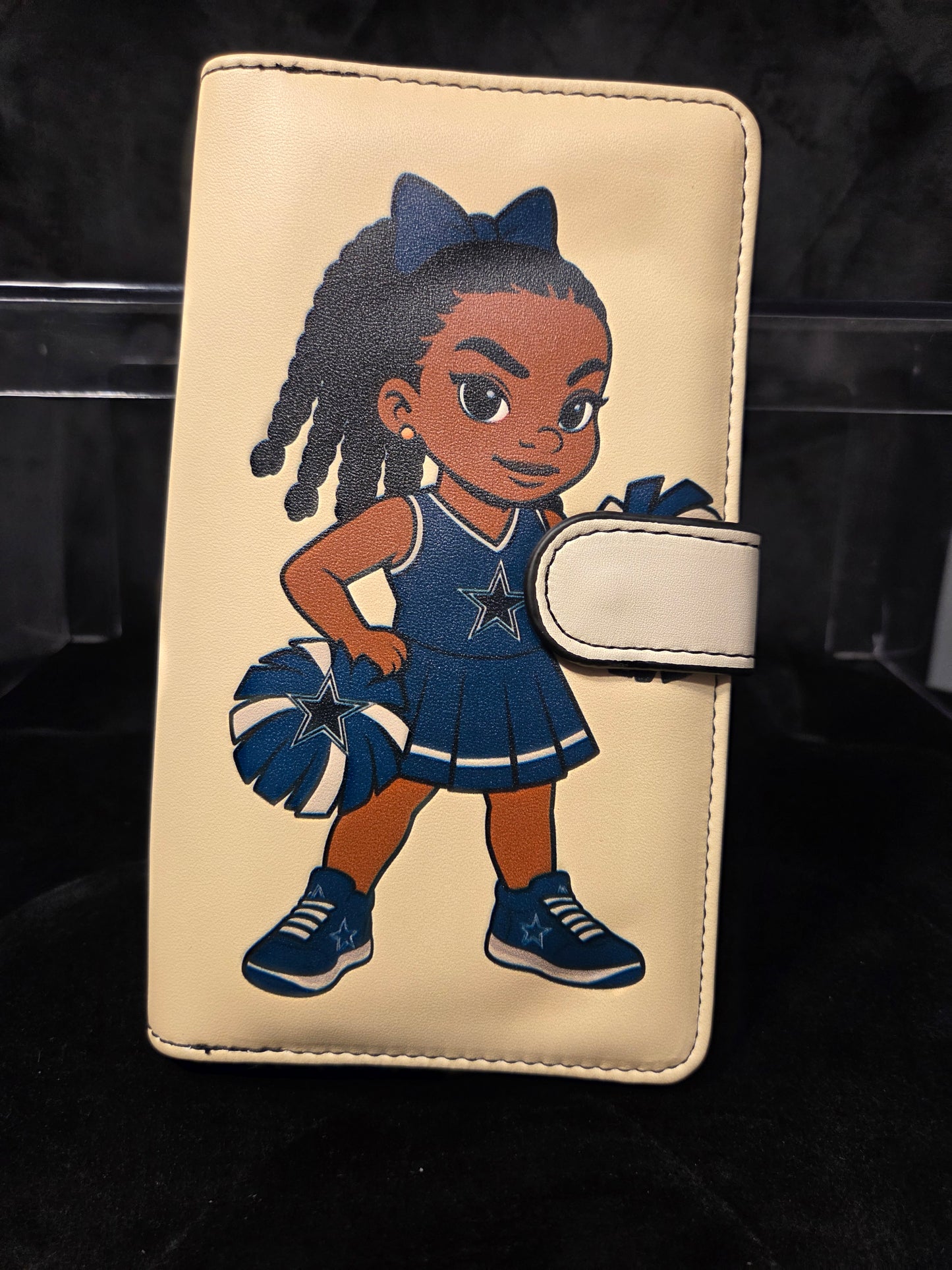 Game Day Cheer Wallet – 12 Card Holder | Blue & White Edition Cowboys Inspired