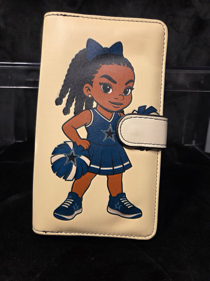 Game Day Cheer Wallet – 12 Card Holder | Blue & White Edition Cowboys Inspired