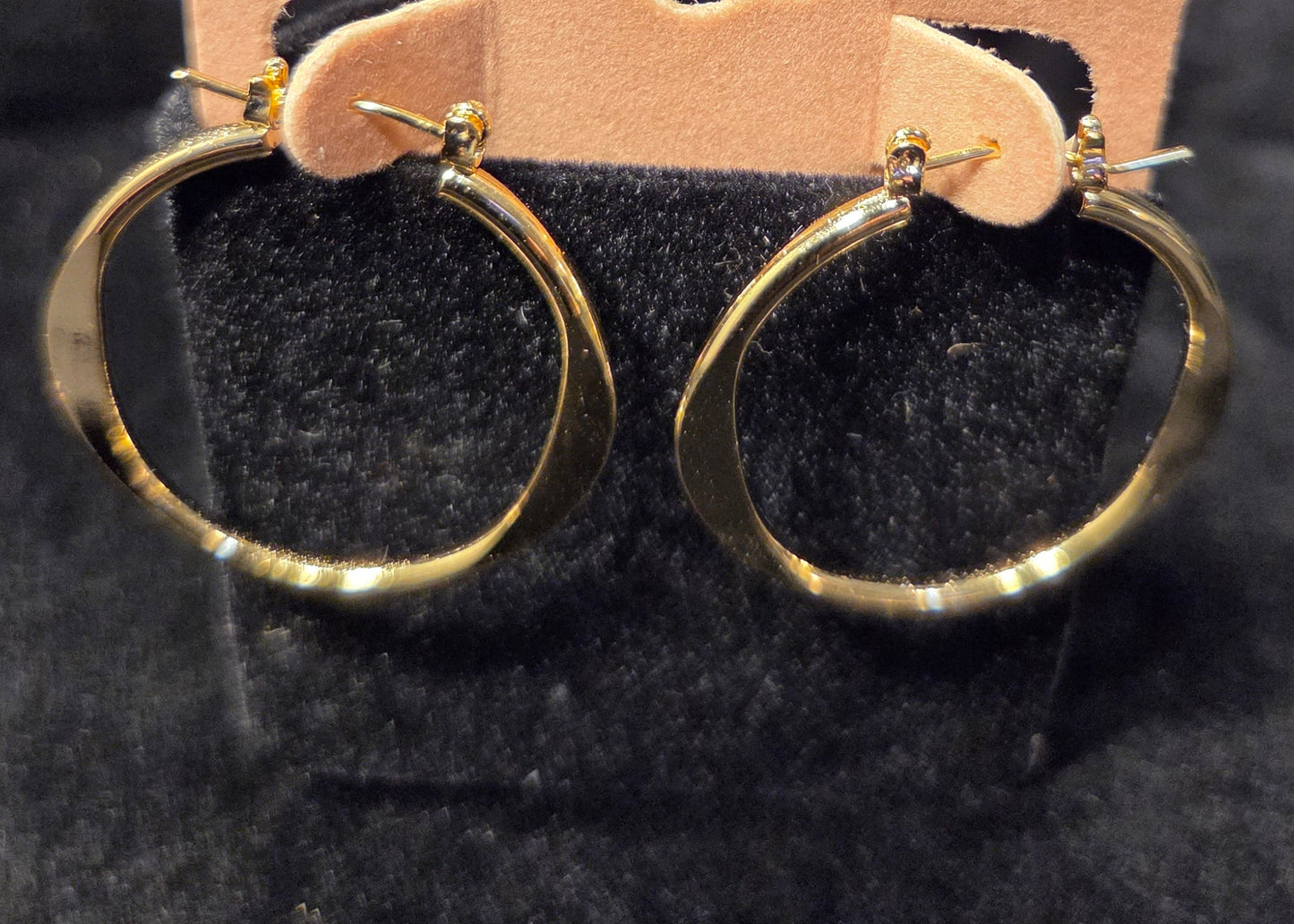 Classic Gold Contour Hoop Earrings