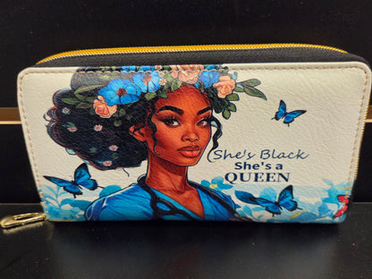 "She’s Black, She’s a Queen" Handbag & Wallet Set