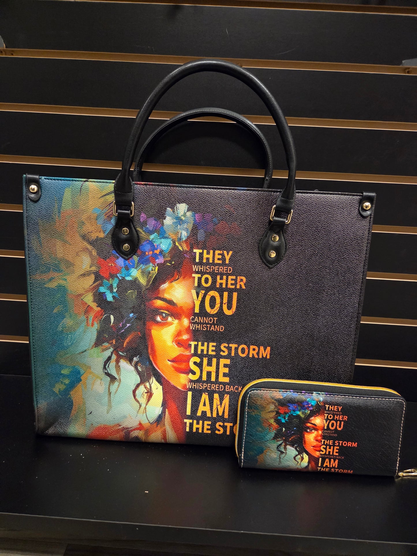 "I Am the Storm" Handbag and Wallet Set