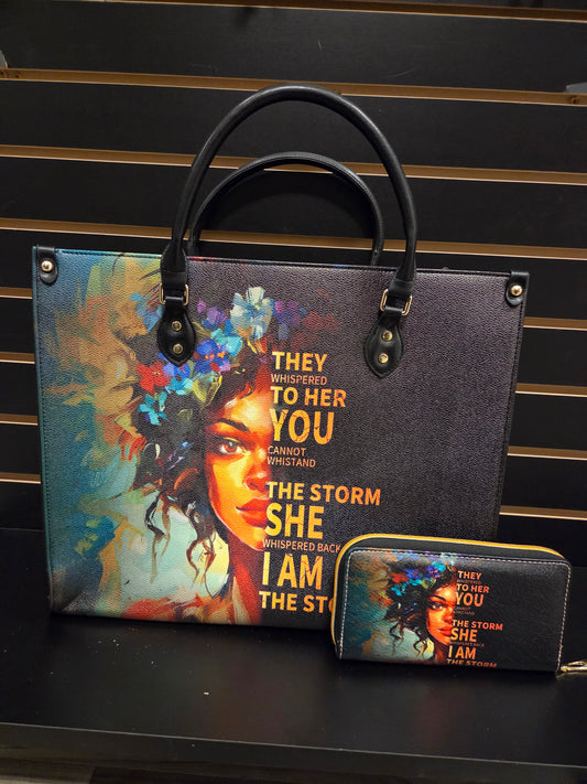 "I Am the Storm" Handbag and Wallet Set