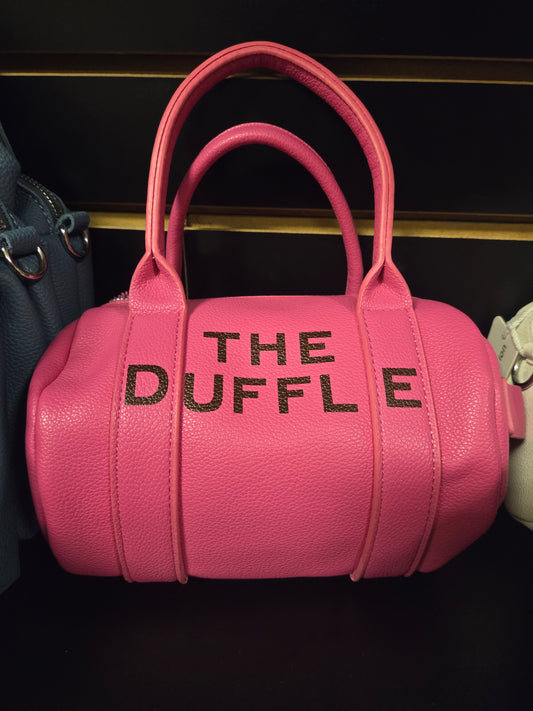 “THE DUFFLE” Mini Barrel Handbag –Hot Pink Edition