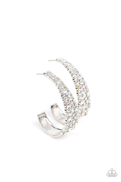 Cold as Ice White Earrings
