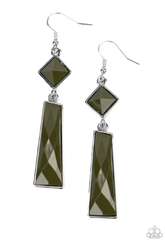 Hollywood Harmony Green Earrings