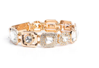 Striking Shimmer - gold bracelet