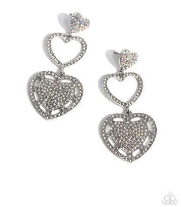 Couple's Celebration White Post Earring