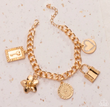 Monochromatic Mayhem  Gold Bracelet