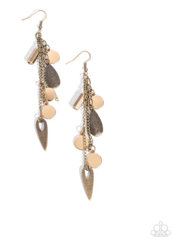 Valid Vanity Multi Gold and Brass Earrings