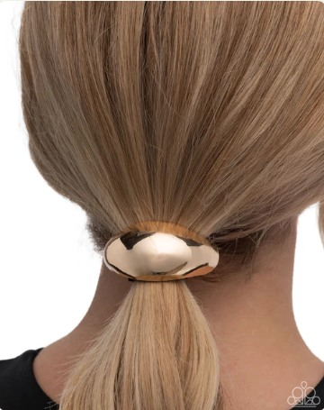 Striking Selfie Gold Hair Tie