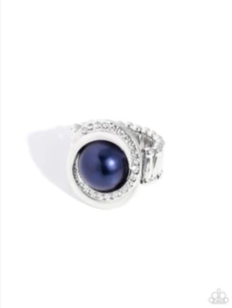 Folded Flair Blue Ring