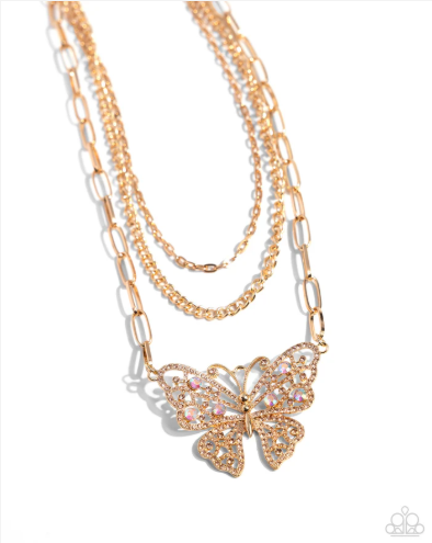 Winged Wonder Gold Necklace