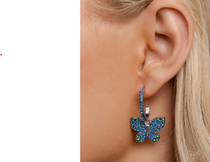 Whimsical Waltz Blue Earrings