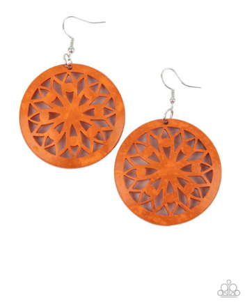 Ocean Canopy Orange Earring