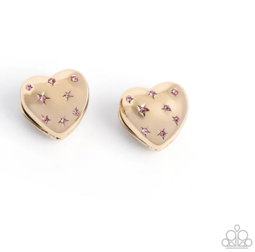 Sweetheart Stars Pink Hoops - Hinge